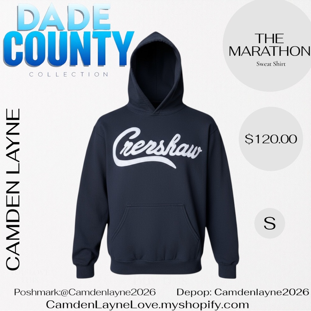The Marathon Clothing Navy Blue Hoodie - Picture 7 of 7